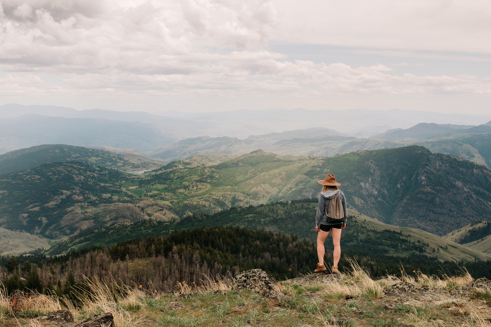 woman on mountain